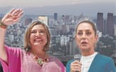 クラウディア・シェインバウム前メキシコシティ市長（右）と野党連合候補のソチル・ガルベス上院議員=ロイターの写真を元に合成