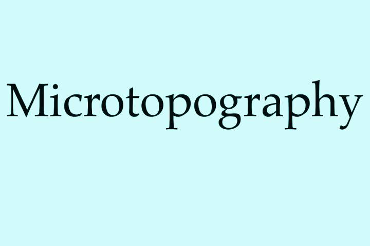 Information To Know About Microtopography